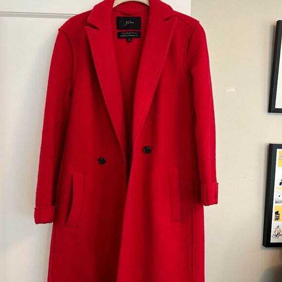 J Crew Daphne Wool Coat in Red Size 2 - Picture 1 of 6